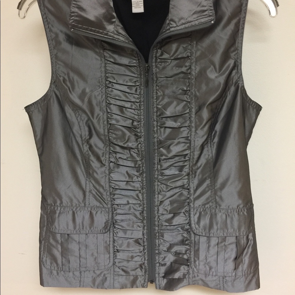 Metallic gray vest